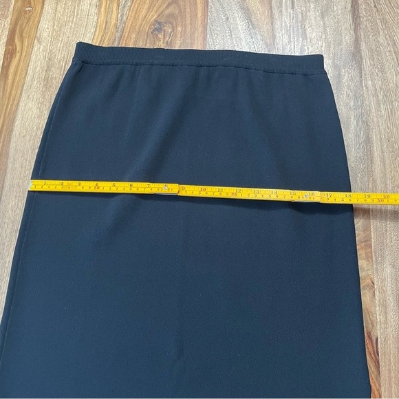 Grace Dane Lewis‎ Black Knit Lace Beaded Hem Pencil Skirt Stretch Knit sz L - Picture 8 of 9